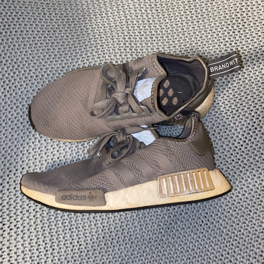 Grey and silver adidas NMD
